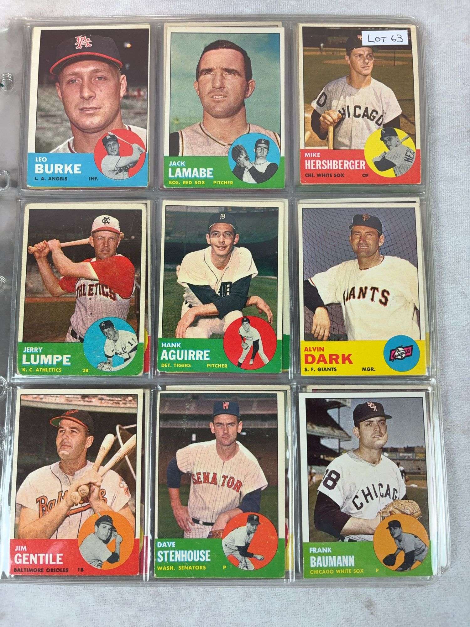 1963 Topps BB 50 Card Lot - Nice - EX- to EXMT
