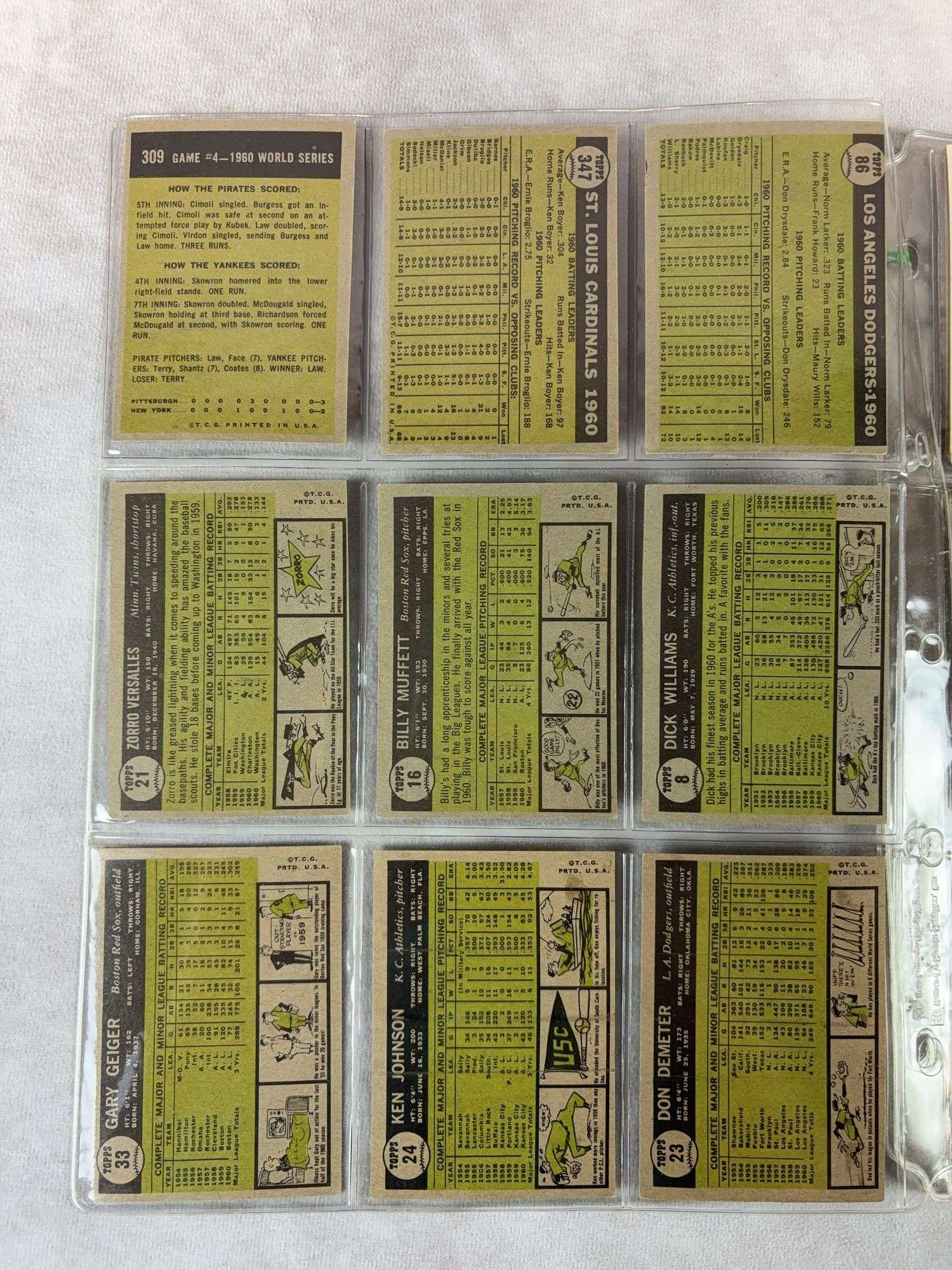 1961 Topps BB 45 Card Lot - Nice Ex to EXMT