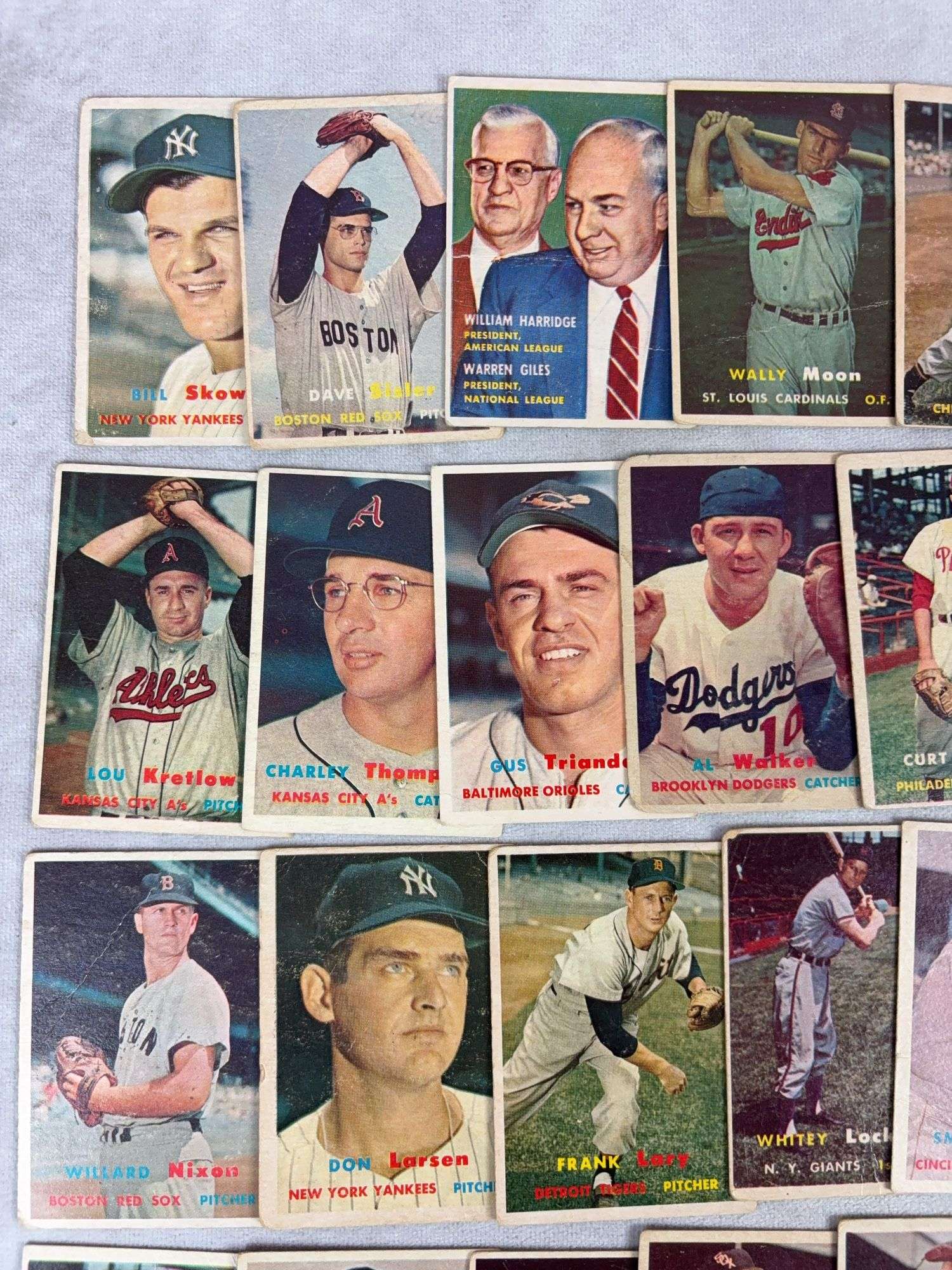 1957 Topps 42 Card Lower Grade Lot - Some Wrinkles