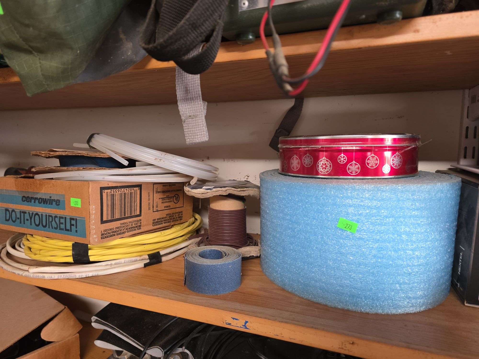 Wire, saw, light, flags