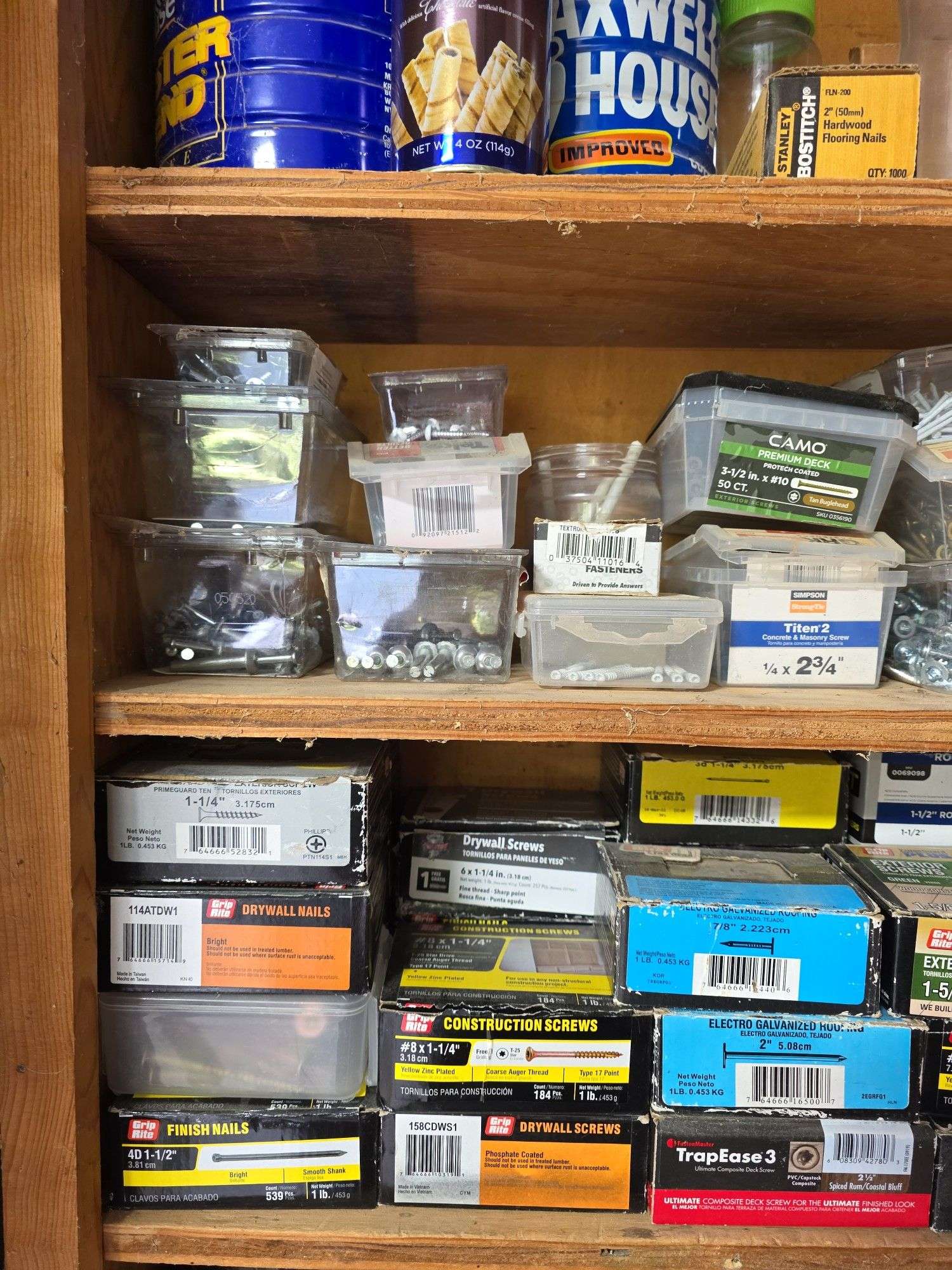 Nails, wire nuts, screws