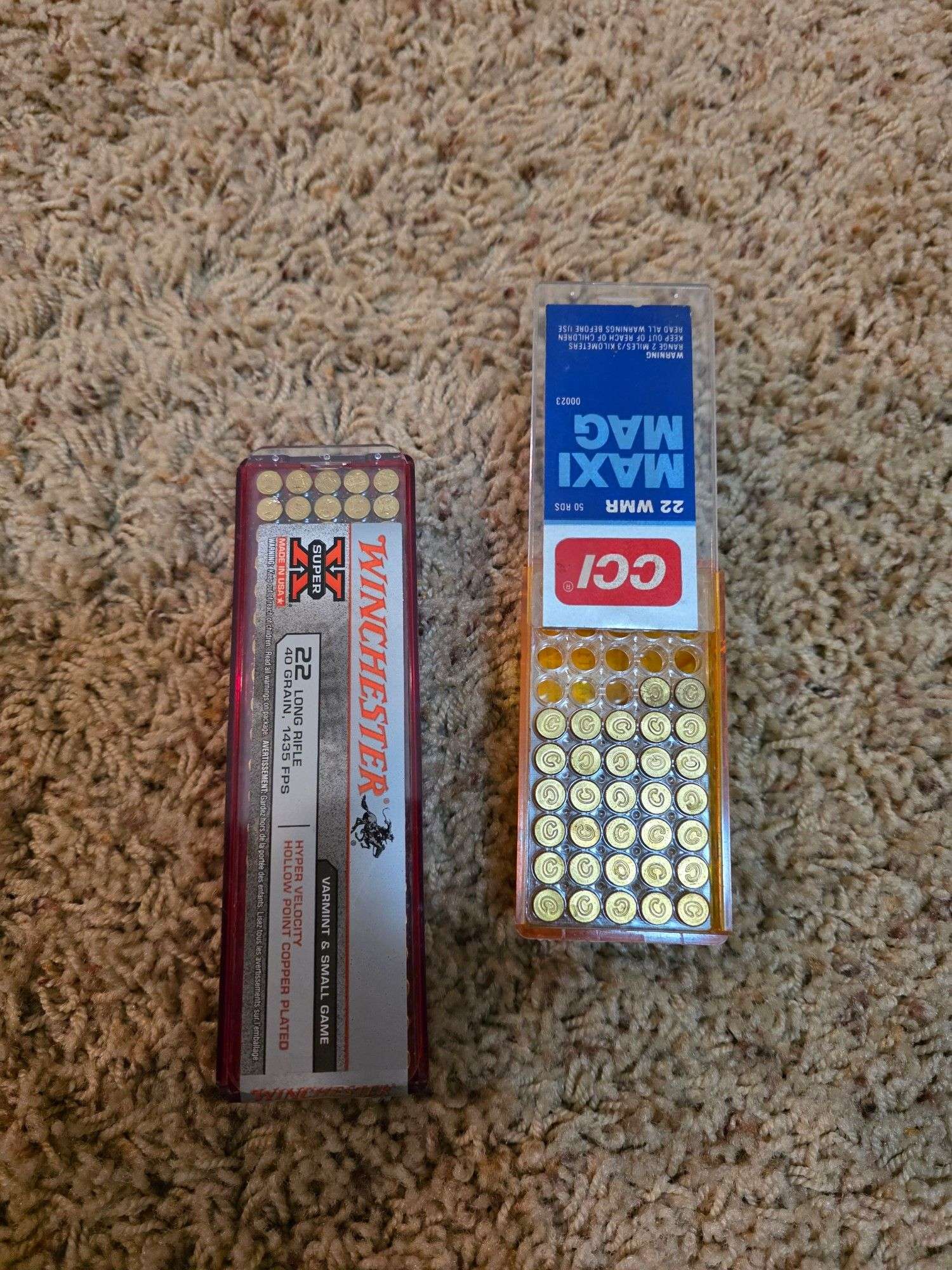.22 ammo 1 full & 1 partial box