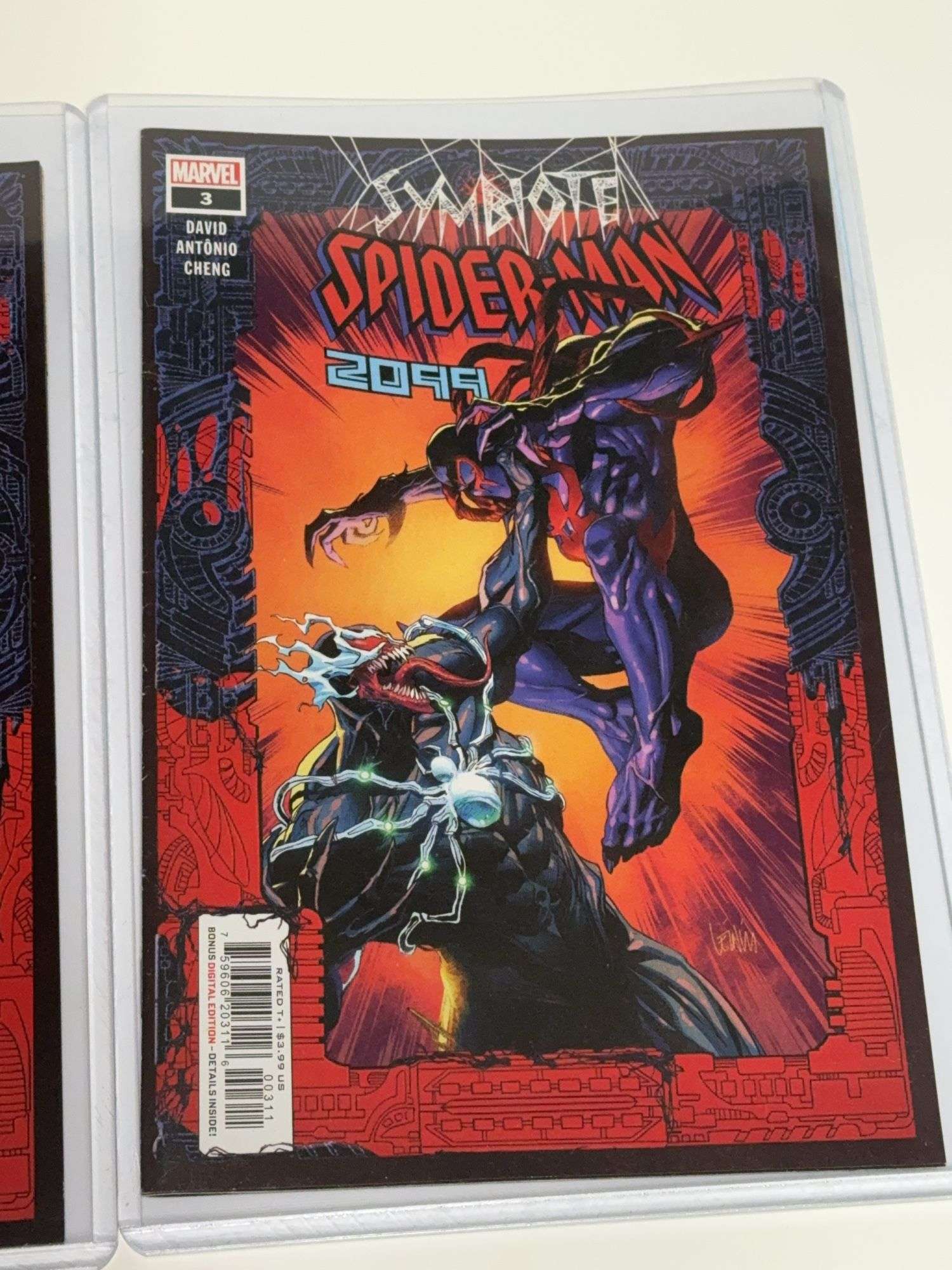 (3) Marvel Symbiote Spiderman 2099 Comics w/ Protective Sleeves