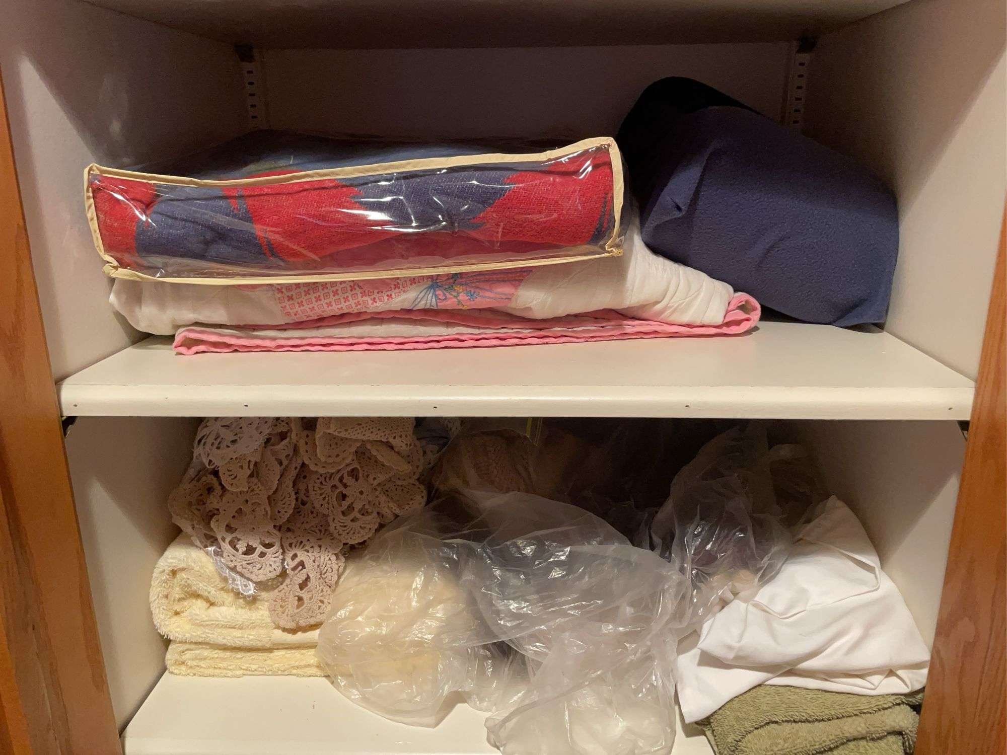 Closet of linens, towels, and more