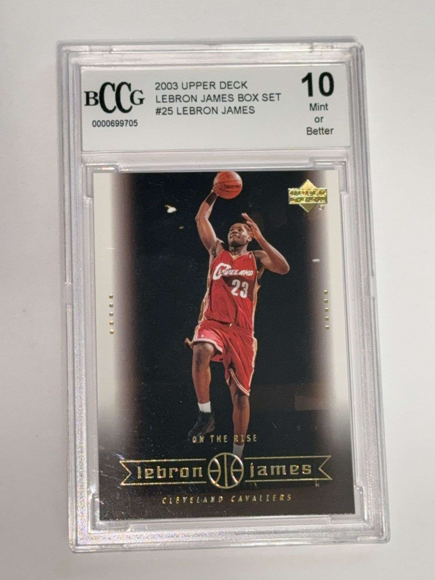 2003 Upper Deck LeBron James Box Set RC (BCCG 10)