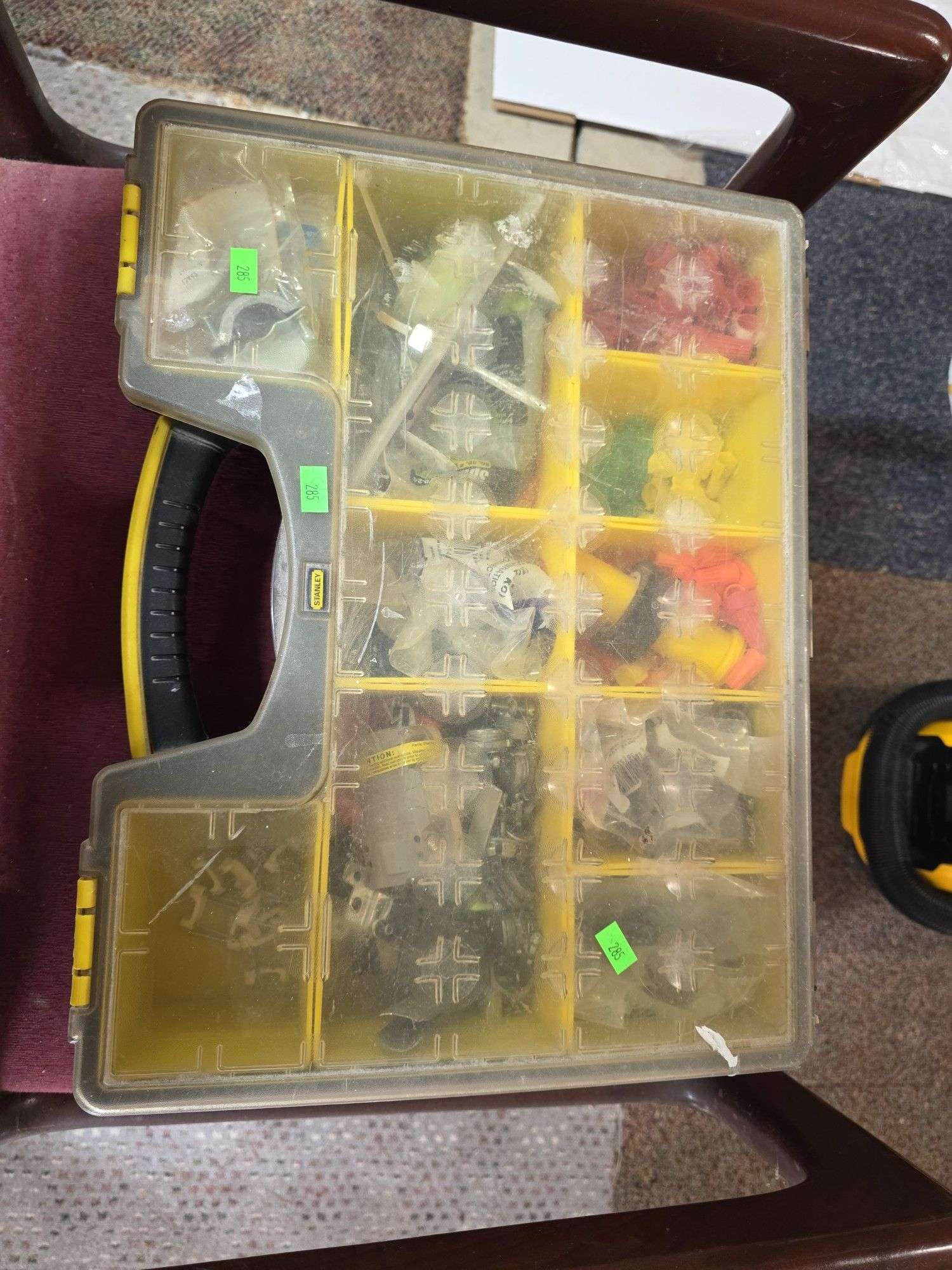 Electrical supplies in organizer