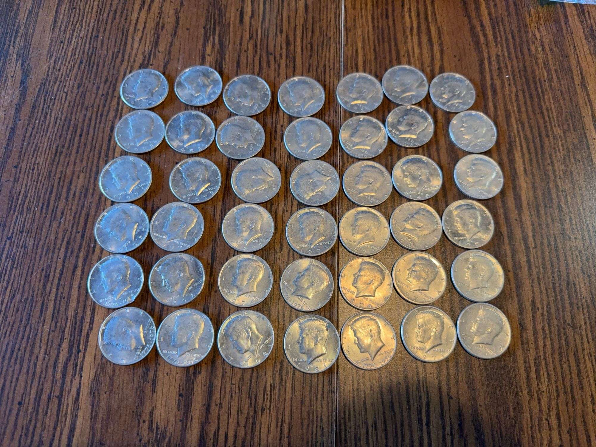 1970’s-1980’s Franklin Half Dollars (42 count)
