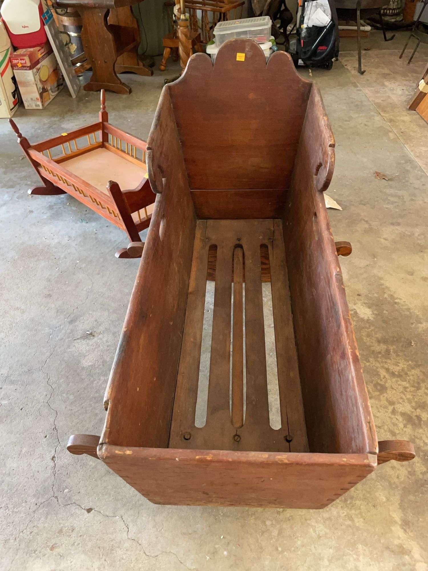 (2) wooden baby cradles