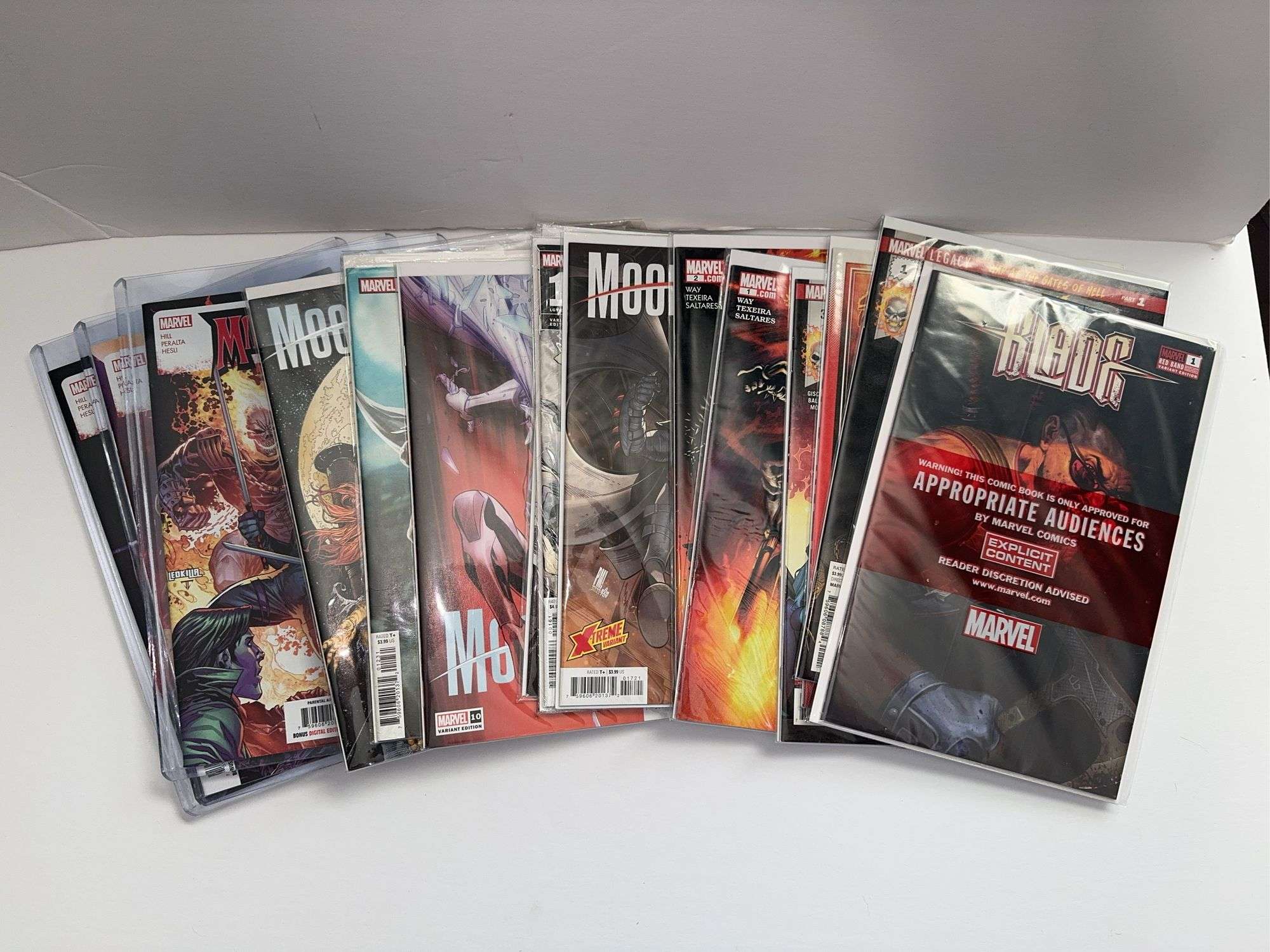Marvel Blade, Spirit of Vengeance, Moonknight, and Midnight Sons Comics (15 Comics Total)