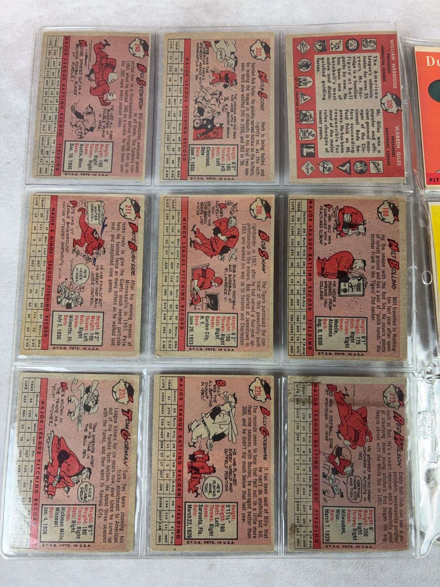 1958 Topps BB 30 Card Nice Lot with Herbie and Moose - EX+