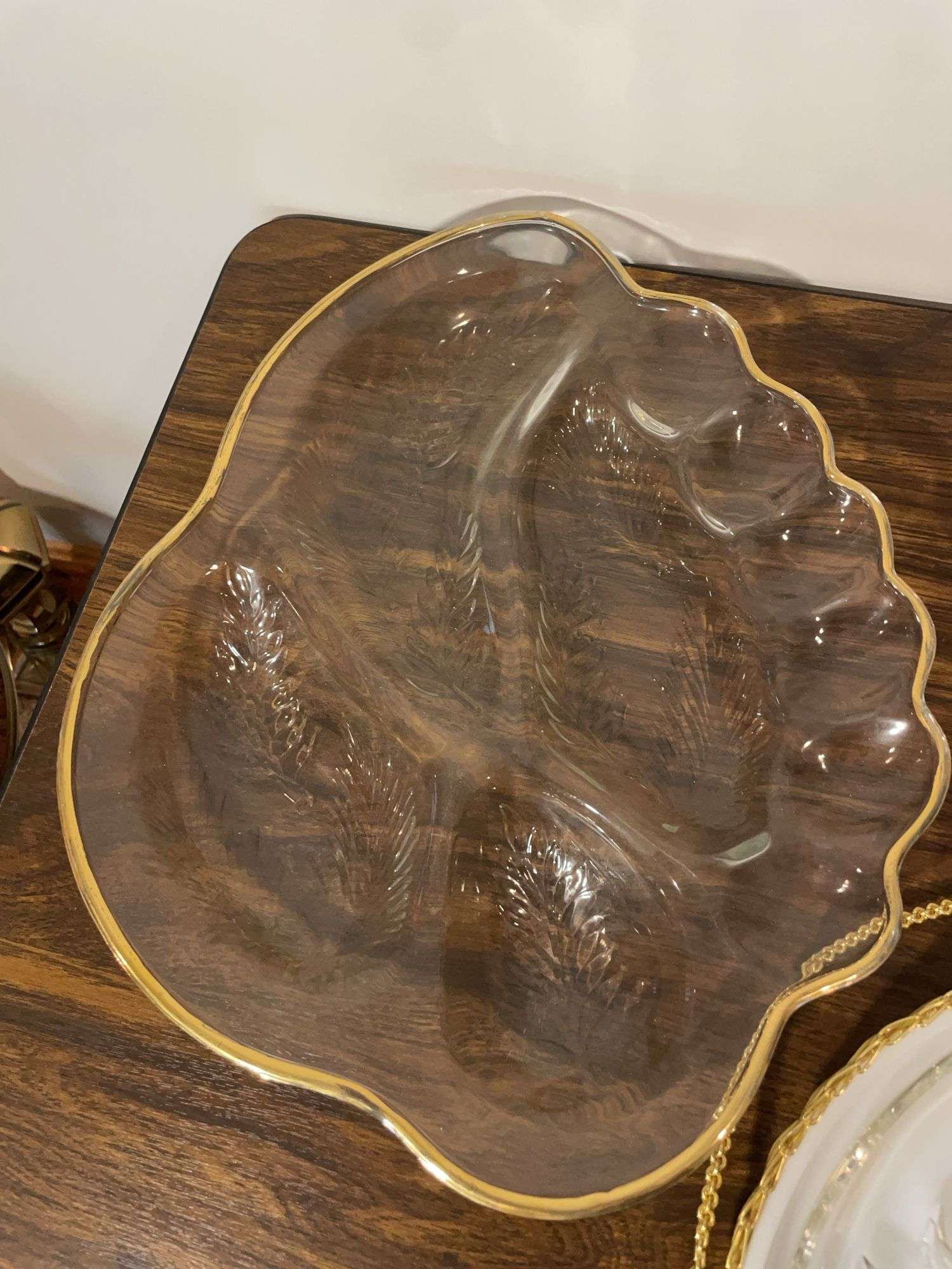 Assortment of glass serving dishes