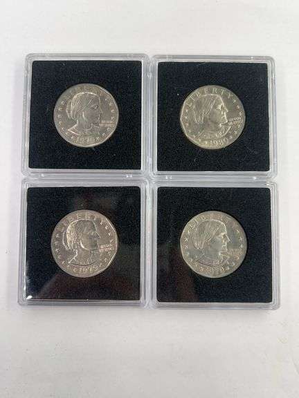 1979S, 1979P, 1979P, and 1980 Susan B. Anthony Coins