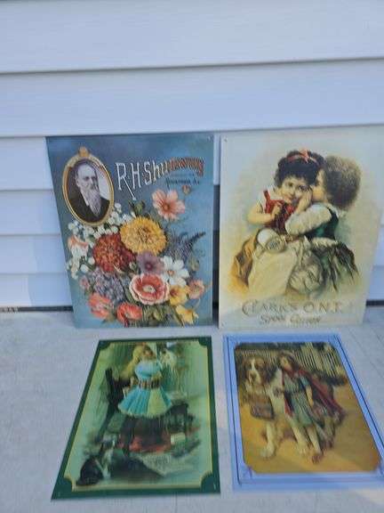 LOT OF TIN 4 TIN SIGNS