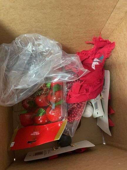 (2) boxes of Christmas items