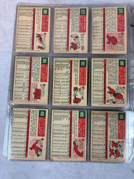 1959 Topps BB 34 Card Lot EX- to EXMT