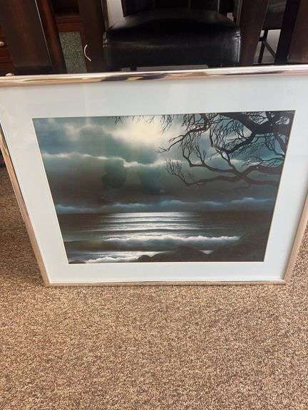 Large Framed Ocean Picture Transart Industries