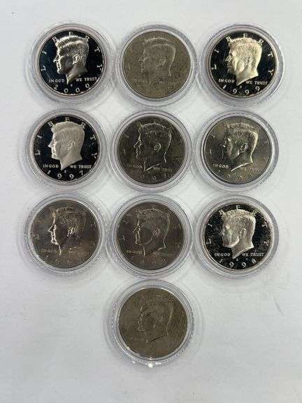 (10) Kennedy Half Dollars (1997-2000)