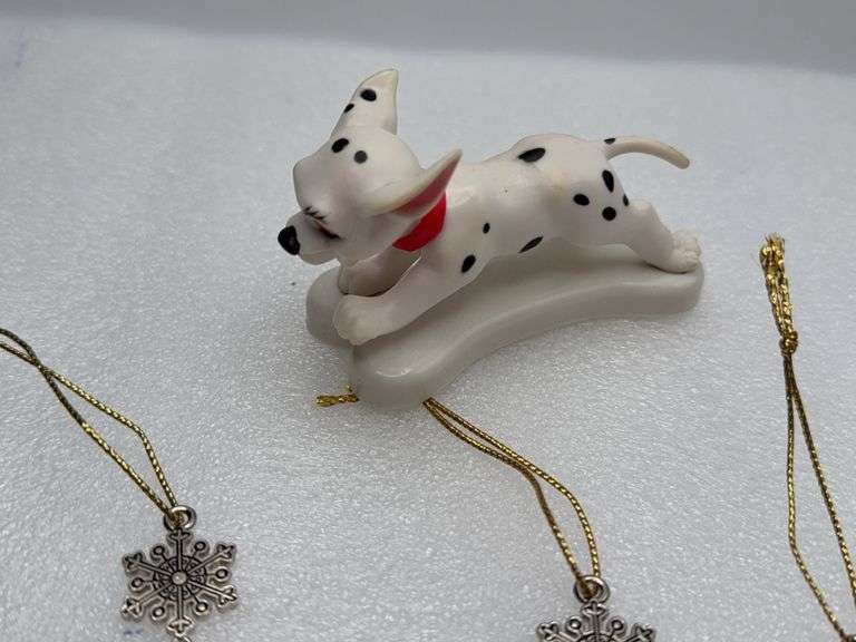 Disney Princess Ornaments, Tinkerbell 2005 Ornament & Dalmatian Figure