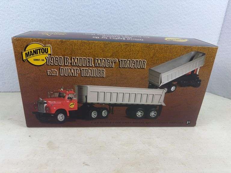 First Gear Manitou 1960 B - Model Mack Tractor w/Dump Trailer ,1:34 Scale