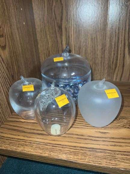 Assorted Princess House Glass Apples