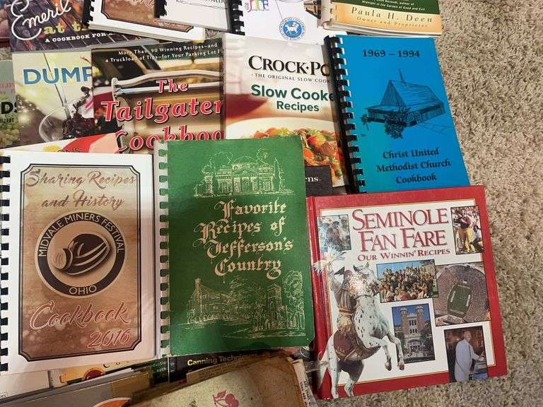 Large lot of cookbooks including southern living & others