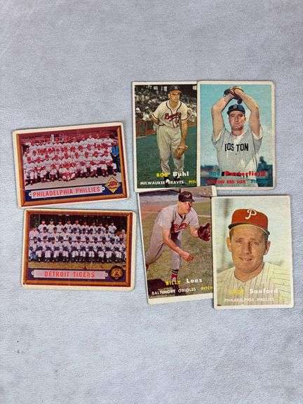 1957 Topps 42 Card Lower Grade Lot - Some Wrinkles