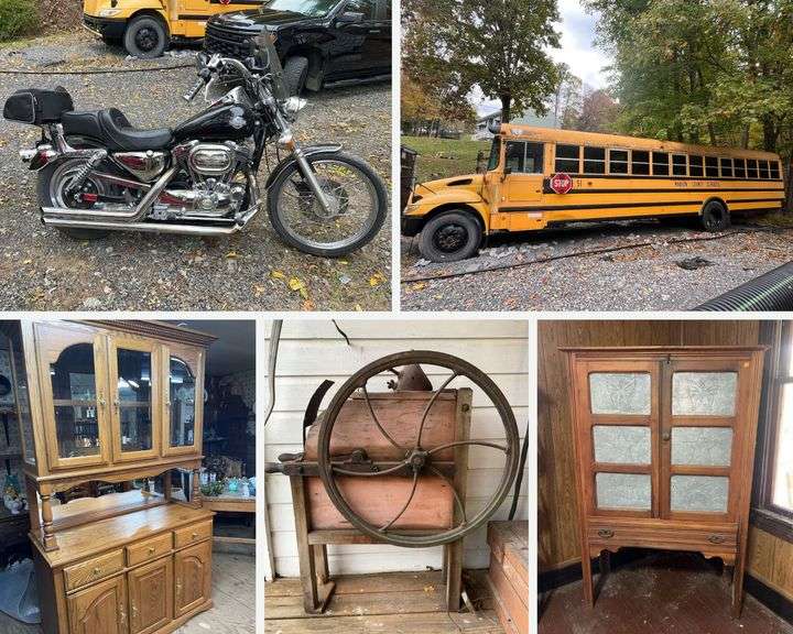 School Bus, Harley Davidson Motorcycle, Collectibles (WV)