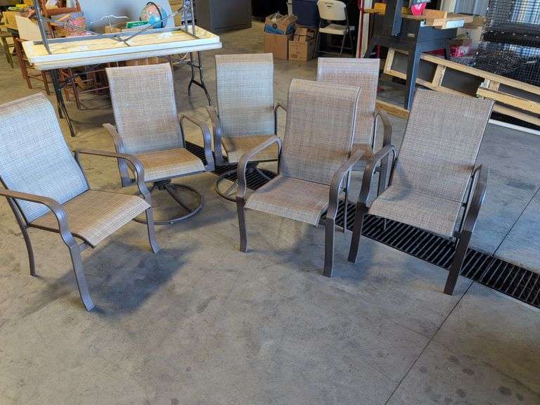 (6) Hampton Bay outdoor patio chairs