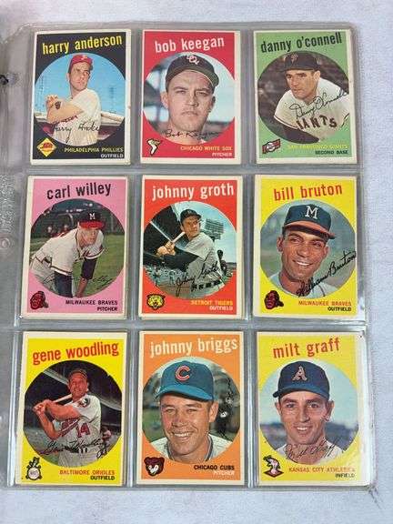 1959 Topps BB 34 Card Lot EX- to EXMT