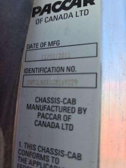 2012 Peterbilt PB348 Showing 3,909 mi, 2,728 hrs- runs