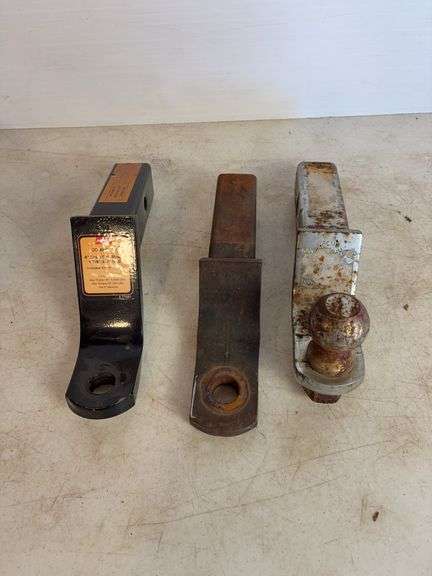 (3) drop mount hitches, (1) with 2" ball hitch