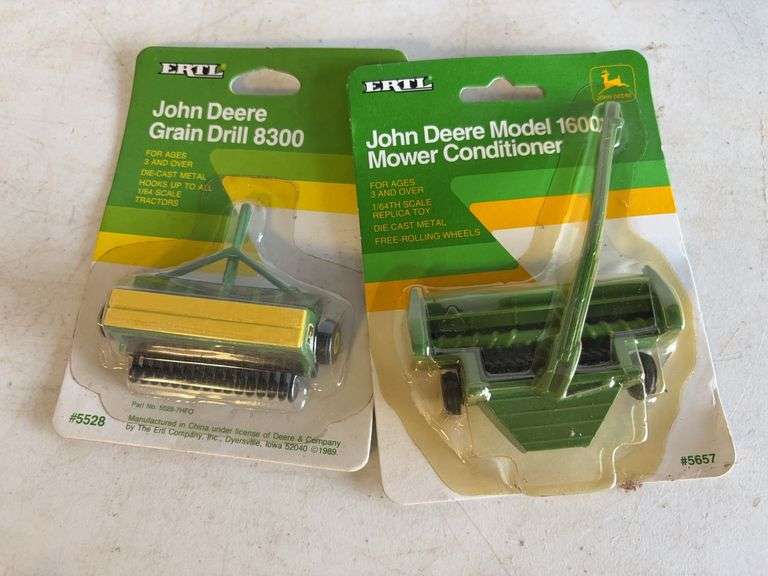 (7) John Deere toys - 1/64 scale, dirty