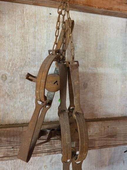 3 large steel traps