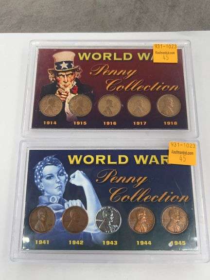 World War I and World War II Penny Collections