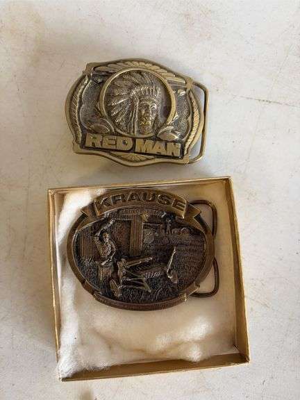 (8) belt buckles - Haliburton, Ariel, Krause, and more