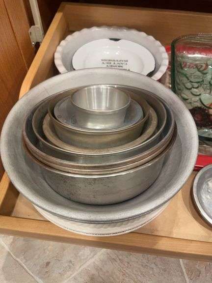 Serving dishes, mixing bowls, cake pans & more