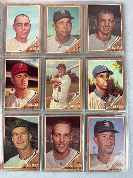 1962 Topps BB 58 Card Lot - Nice - EX-NM