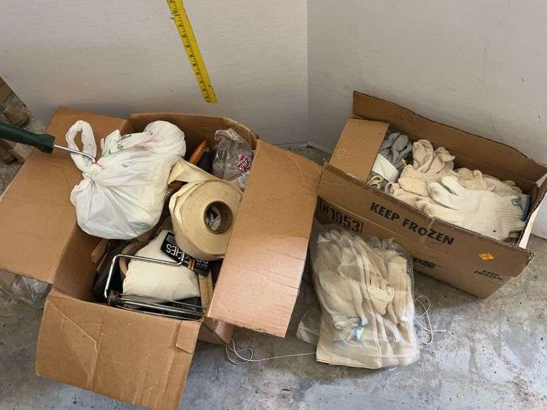 Gloves and Painting Supplies