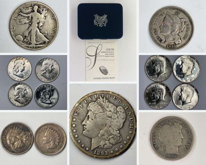 American Eagles, Morgan Dollars, Halves, Dimes (WV)