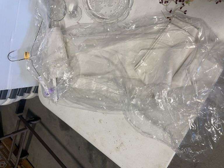 Glass plates, stem glassware, tin plates, and more