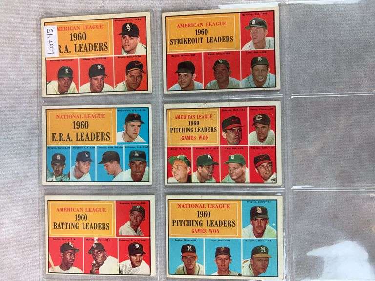 1961 LL 6 Card Lot Topps #42, 45, 46, 47, 48 and 50 - Nice EXMT