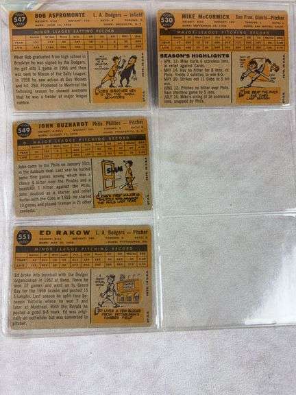 1960 Topps BB Hi-Number 13 Card Lot w/ Fox AS - Lower to Mid Grade