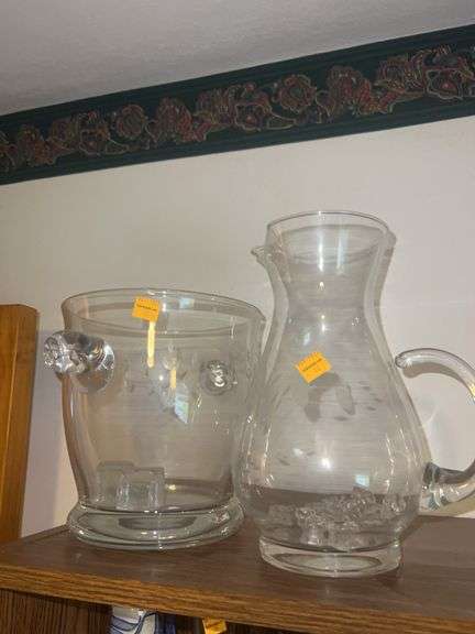 Princess House Pitcher and Ice Bucket