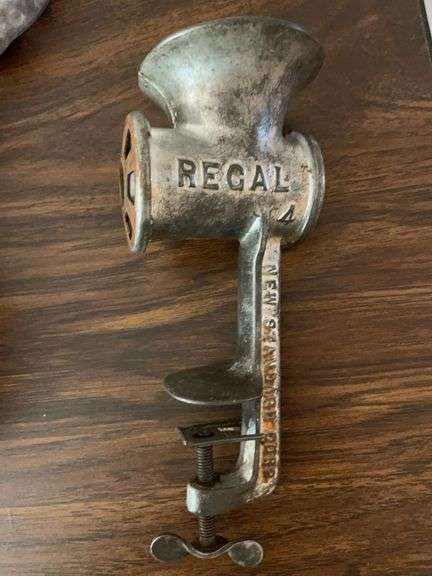 (3) antique meat grinders