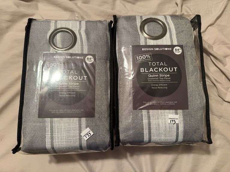 (2) Sets of 84” Blackout Curtains (NIB)