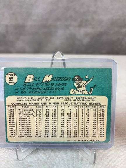 Bill Mazeroski - Topps 1959 #415 and 1965 #95 - Both EX+