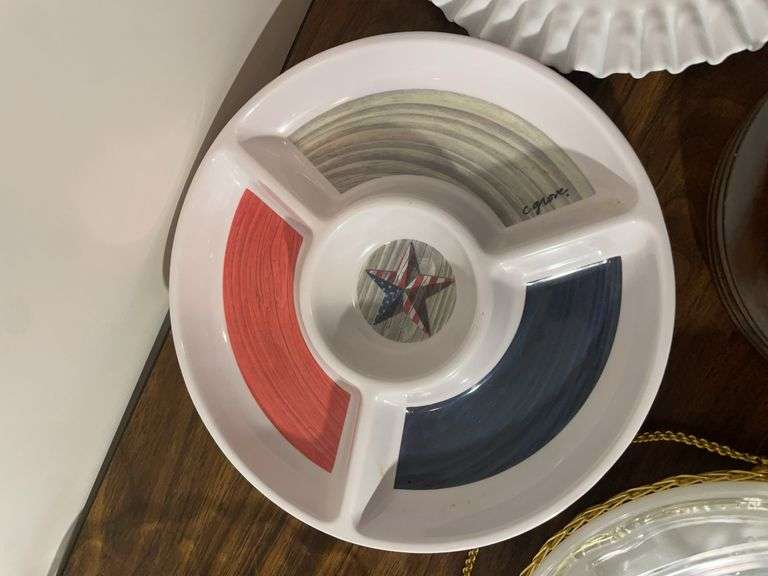 Assortment of glass serving dishes