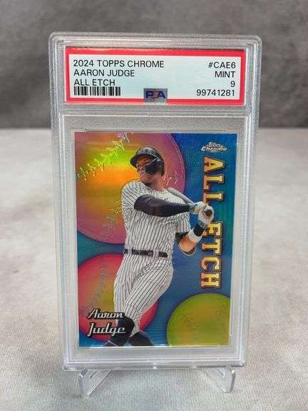 2024 Topps Chrome: Aaron Judge (All Etch), PSA mint 9