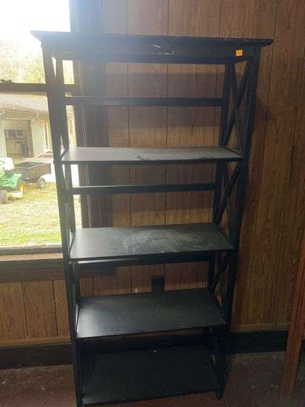 Black Modern Wooden Shelving Unit