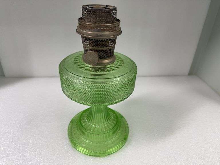 Vintage Green Aladdin Oil Lamp